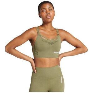 Gymshark khaki green sports bra athletic gym top